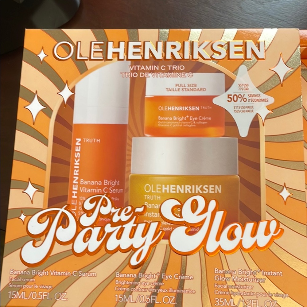 Ole Henriksen Pre-Party Glow Skincare Set - orange & NIB! From Sephora!